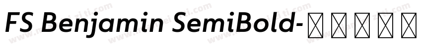 FS Benjamin SemiBold字体转换